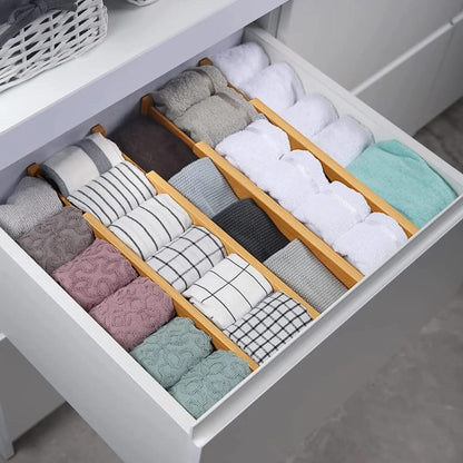 4 Set Bamboo Drawer Divider
