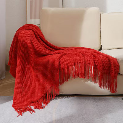 Knitted fleece blankets