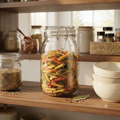 HM-BA25  BA Glass Jar 1.5L with Clip Locks