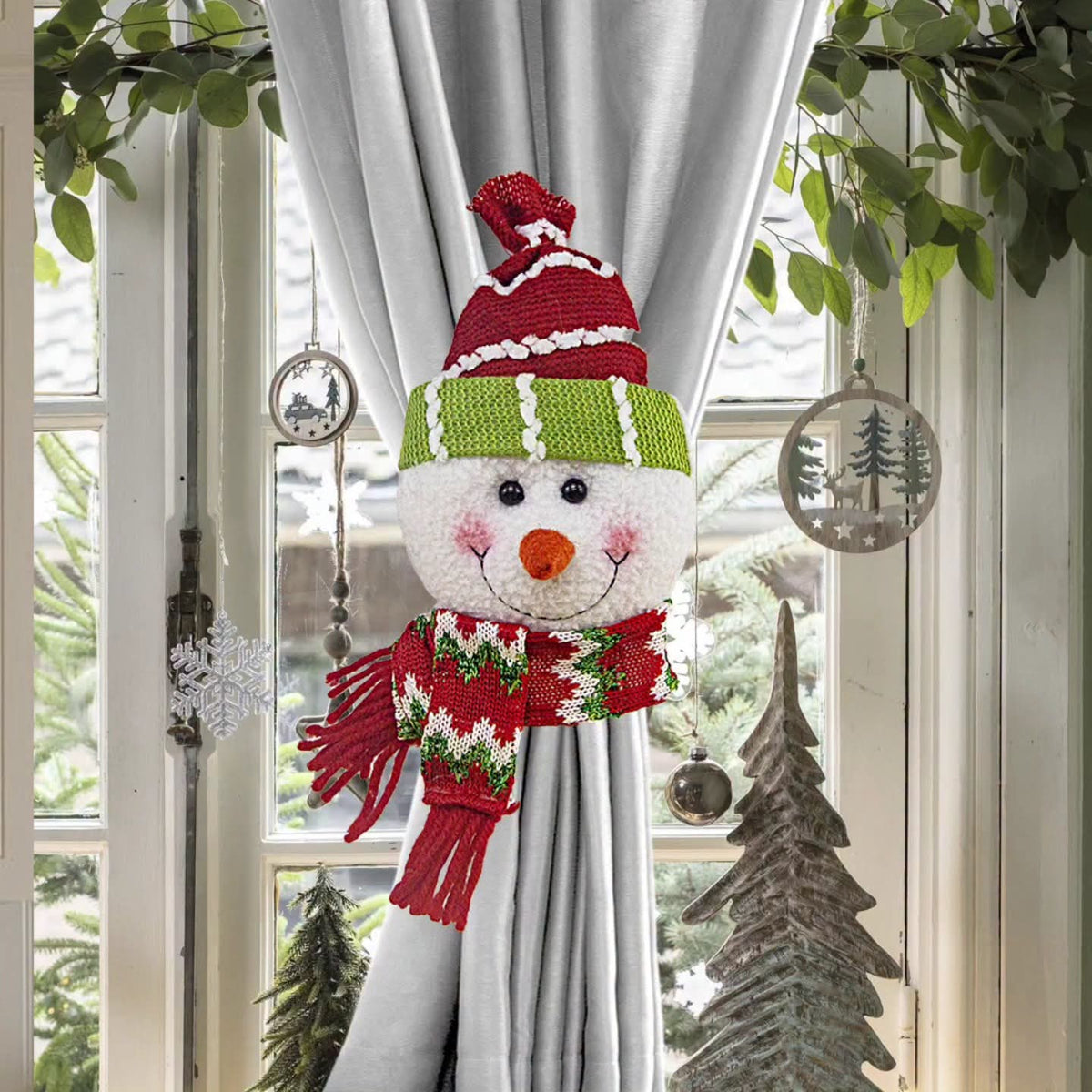 Pair Christmas Curtain Tie Backs