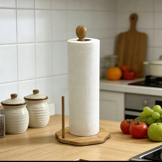 Bamboo Paper Towel Holder