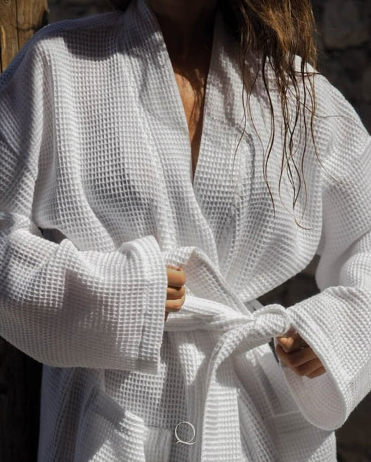 Cotton Waffle Bathrobe 1pc