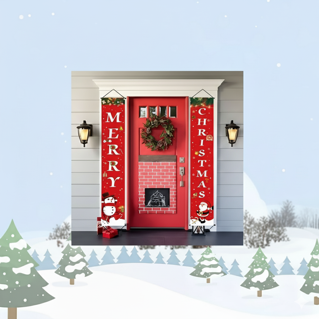 1.8M 2Pc Christmas Door Banners