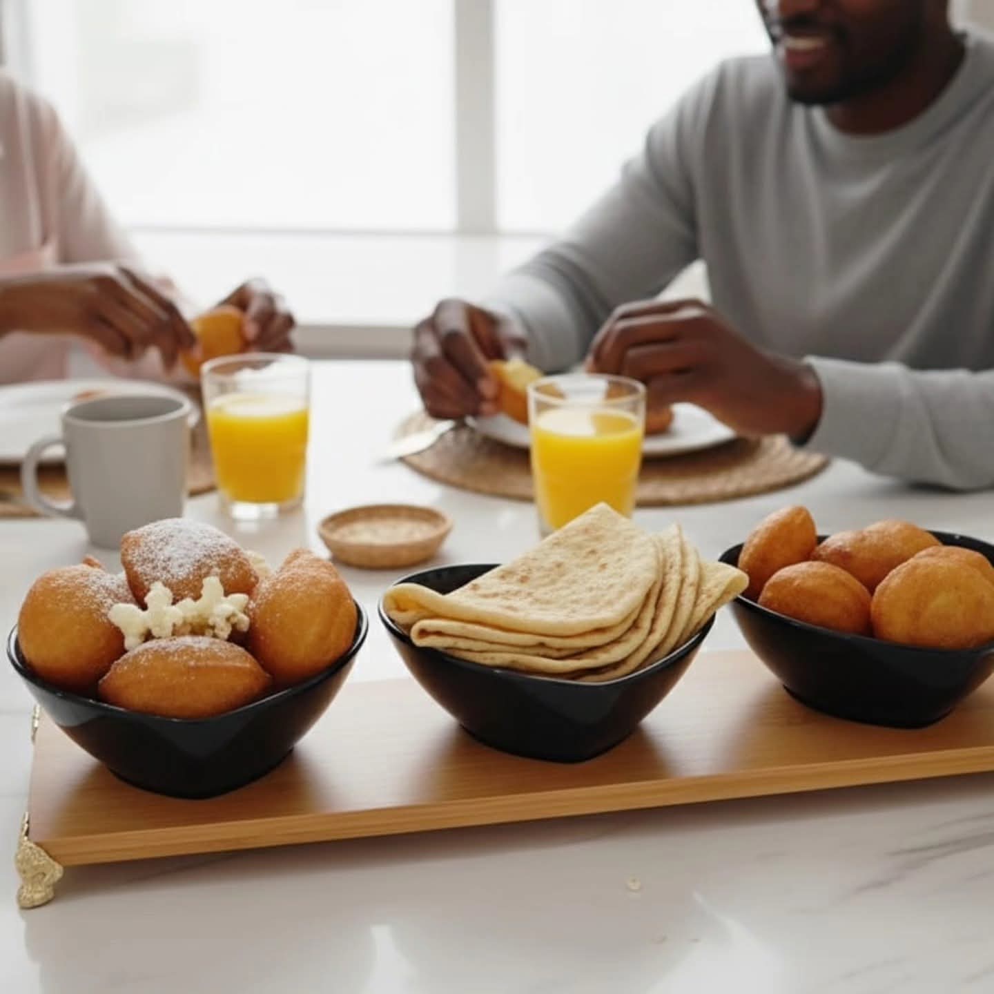 Three heart shaped ceramic bowl