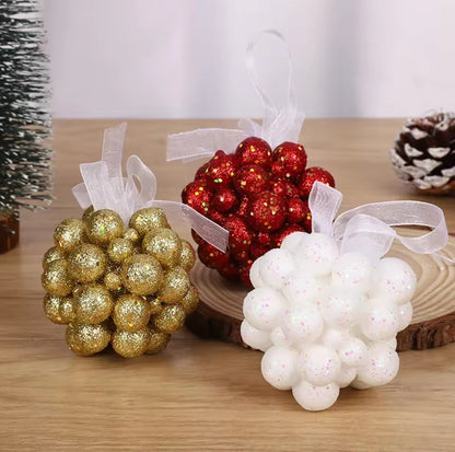 10pc Christmas tree cherry berry hanging decor
