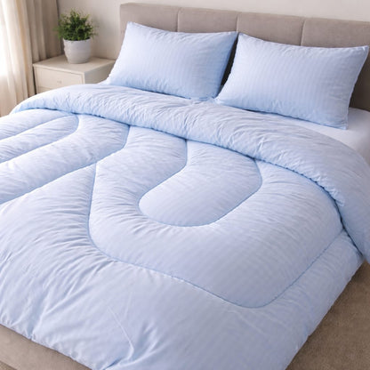 6*6/6*7 Striped Duvet Comforter Set with Sheet and Pillowcases