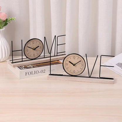 Handmade creative Tv cabinet clock decoration