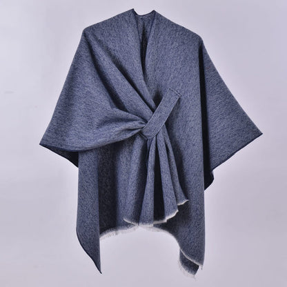 Wrap up belt ladies shawl poncho