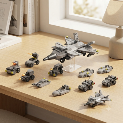10 In 1 Mini Military Block Sets  Educational Stem Toy