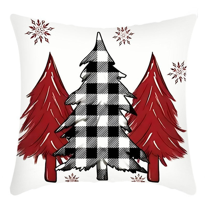 Christmas themed Linen Throw pillow cases