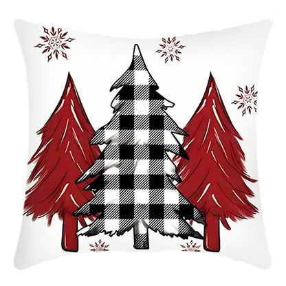 Christmas themed Linen Throw pillow cases