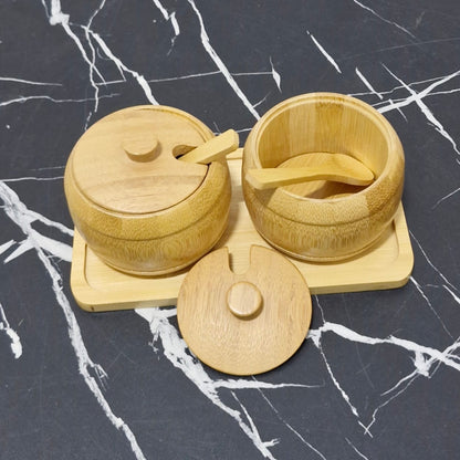 3-Piece Bamboo Jar Set