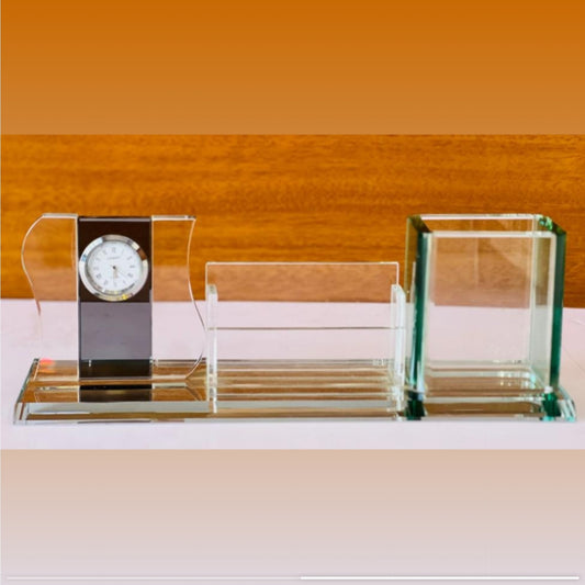Desktop organizer with watch