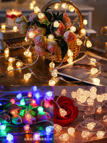 10 M Christmas Flower Shapes LED light fairy with remote