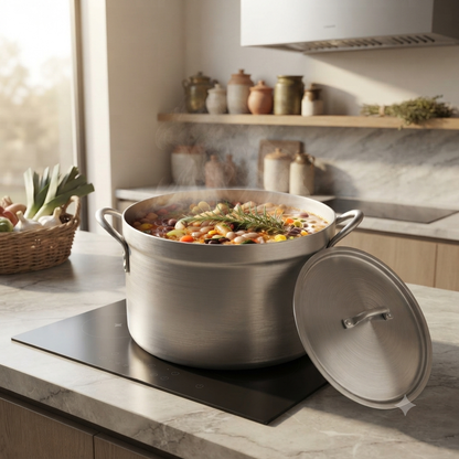 Pardini Aluminium Deep Casserole 2 Handles and Lid