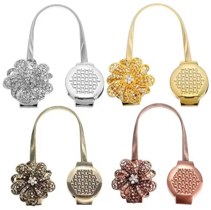 Pair Magnetic Flower Curtain Tiebacks
