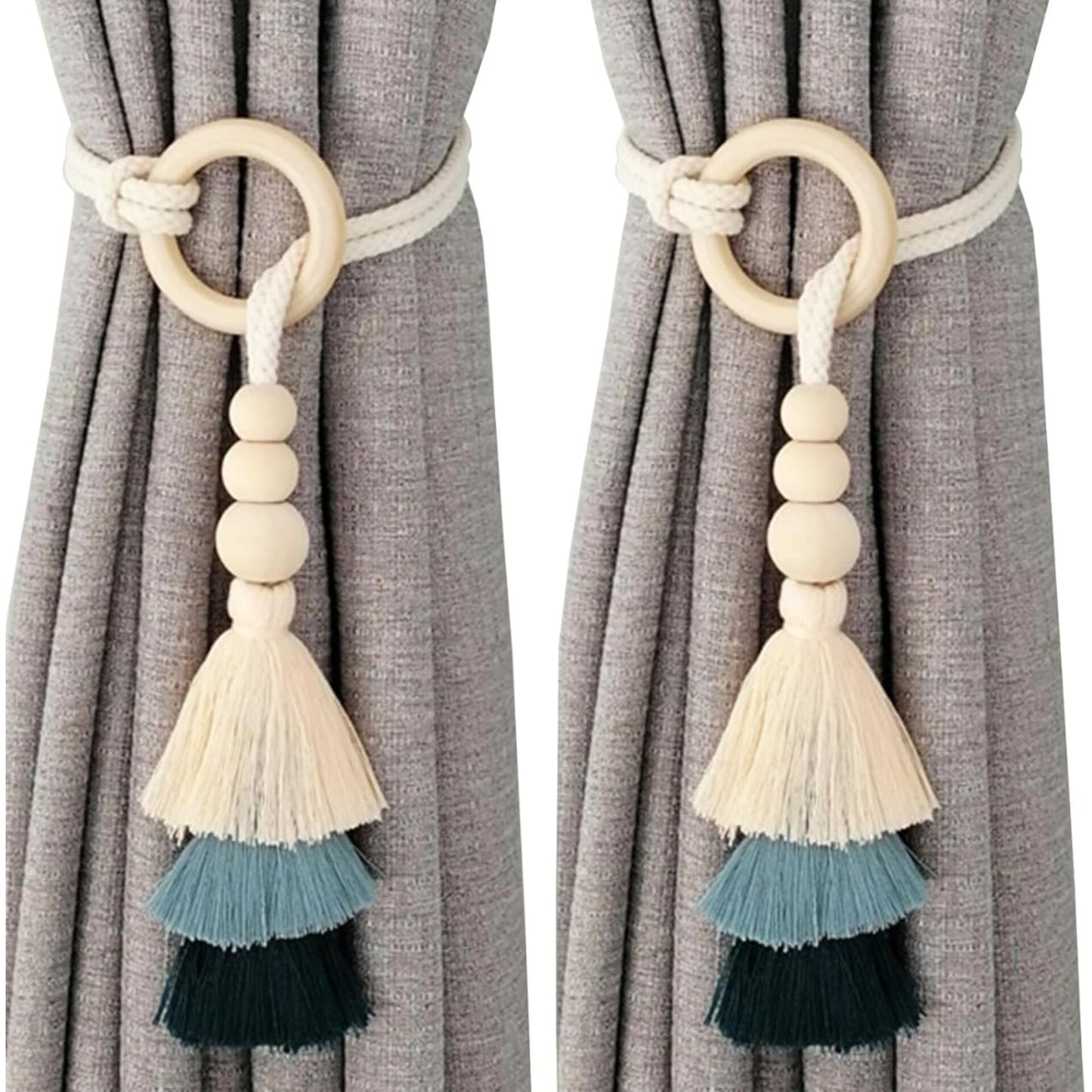 2Pcs Tassel Curtain Tie Backs