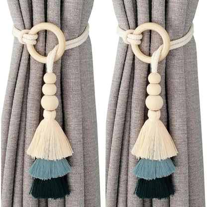 2Pcs Tassel Curtain Tie Backs