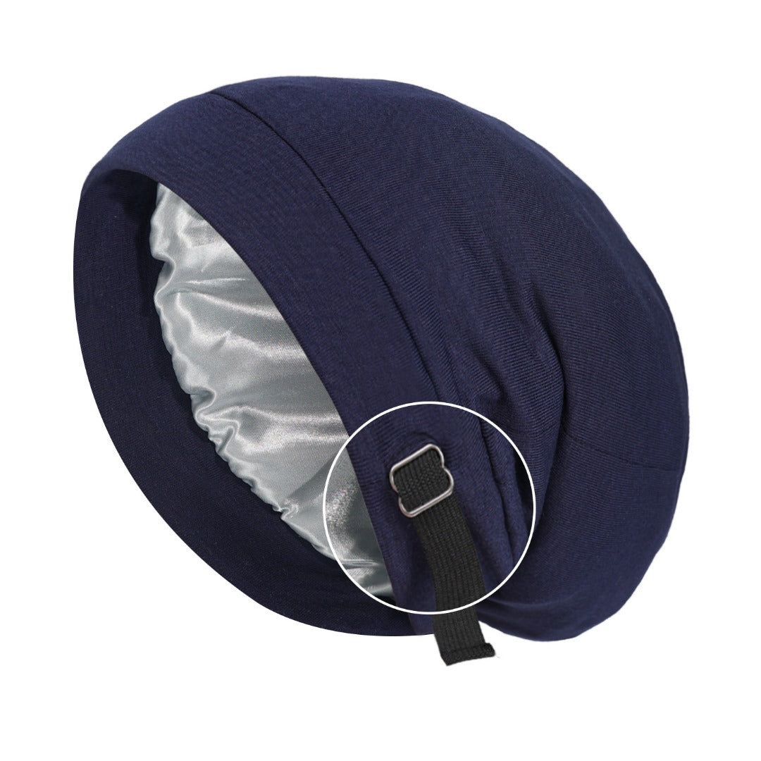 Sleeping hair bonnet with satin inside