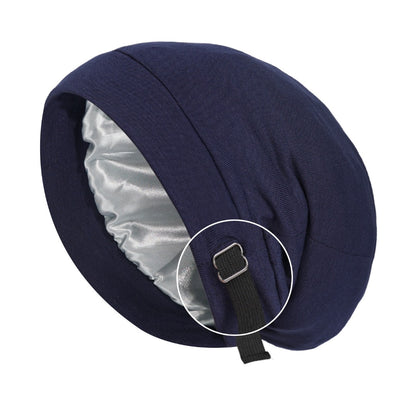 Sleeping hair bonnet with satin inside