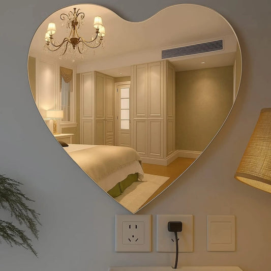 Heart shaped acrylic mirror