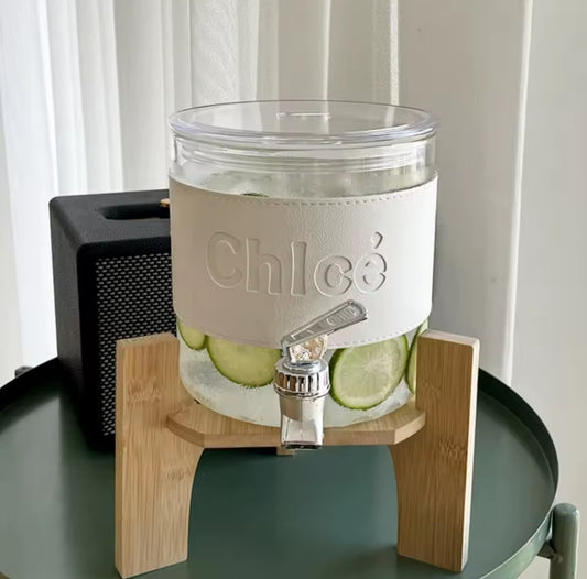 Glass juice dispenser
