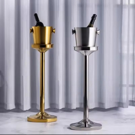 Stainless steel wine champagne bucket stand
