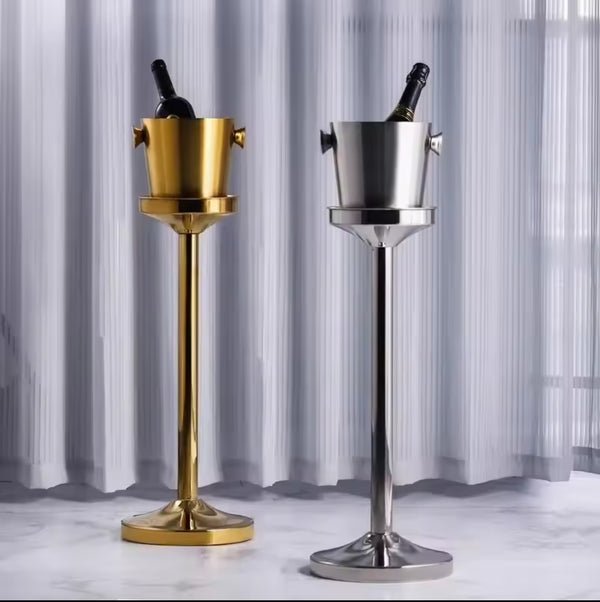 Stainless steel wine champagne bucket stand