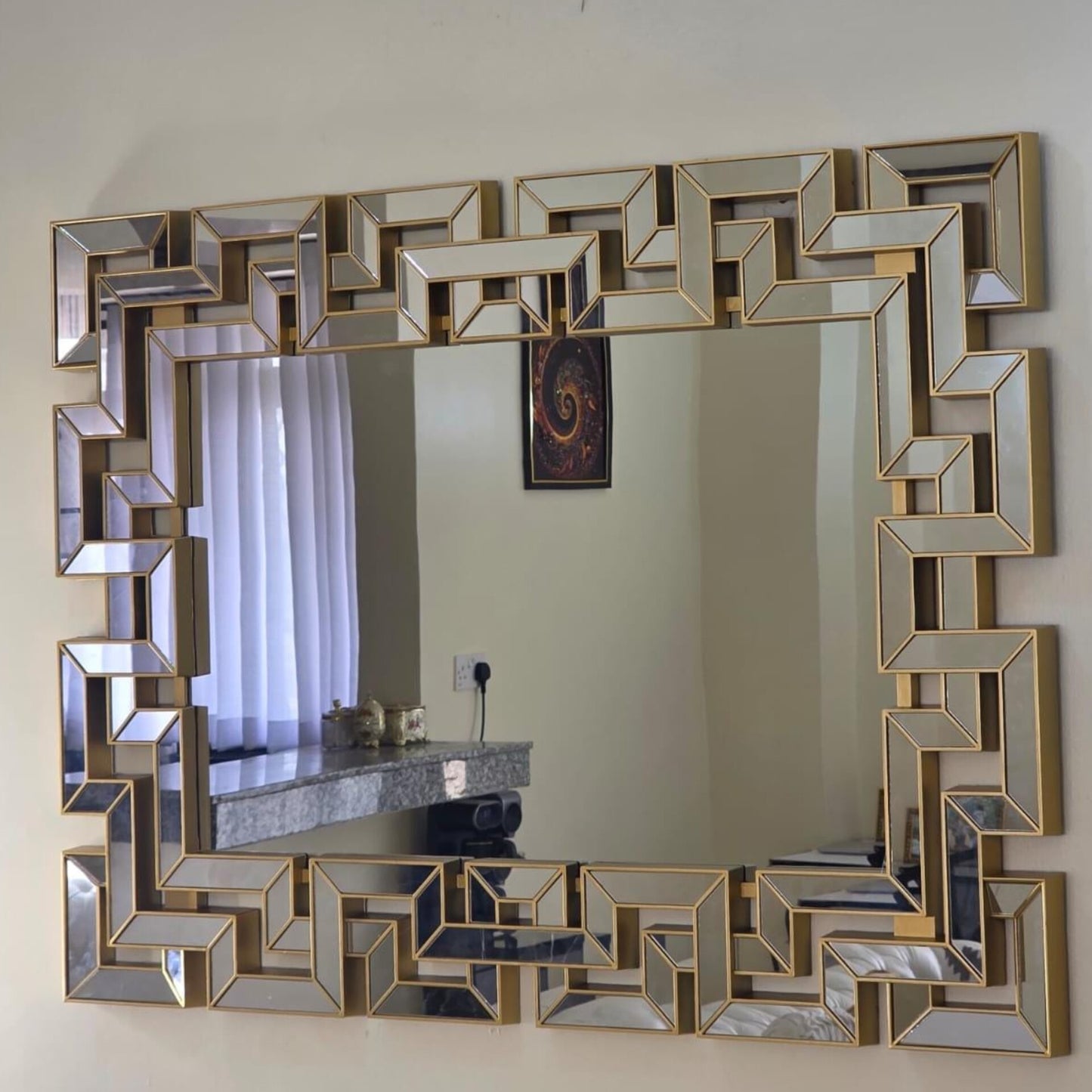 Geometric Decorative Wall Mirror