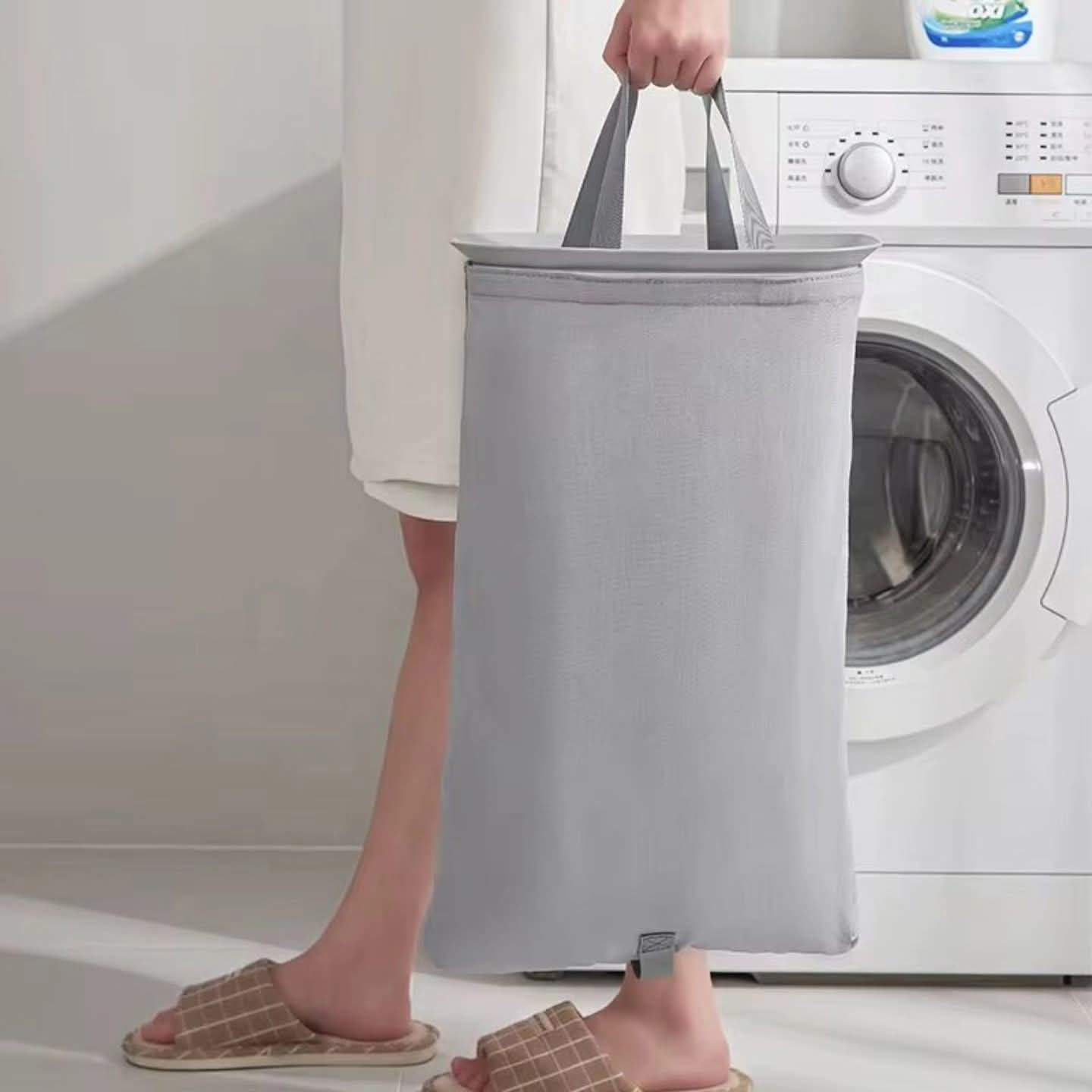 50 L partitioned, laundry / hamper/separation basket with lid -