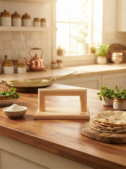 Wooden Rectangle Chapati Spinner