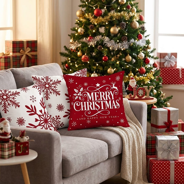 Christmas Throw  Pillow Cases  Covers