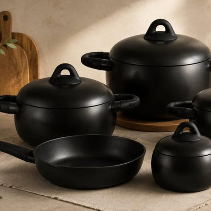 9Pcs  Forged Aluminium Ceramic Cookware Set