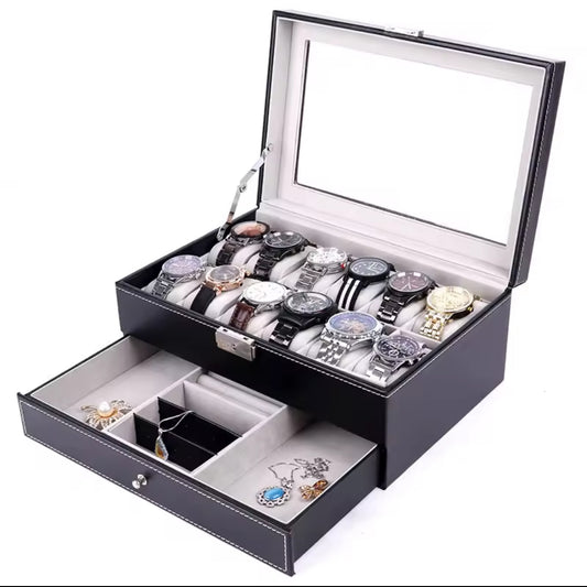 Double layer watch case/ jewelry organizer