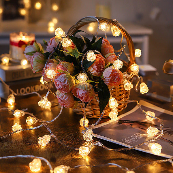 10 M Christmas Flower Shapes LED light fairy with remote
