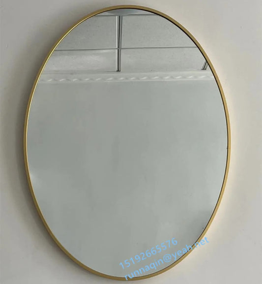 Unbreakable oval mirror