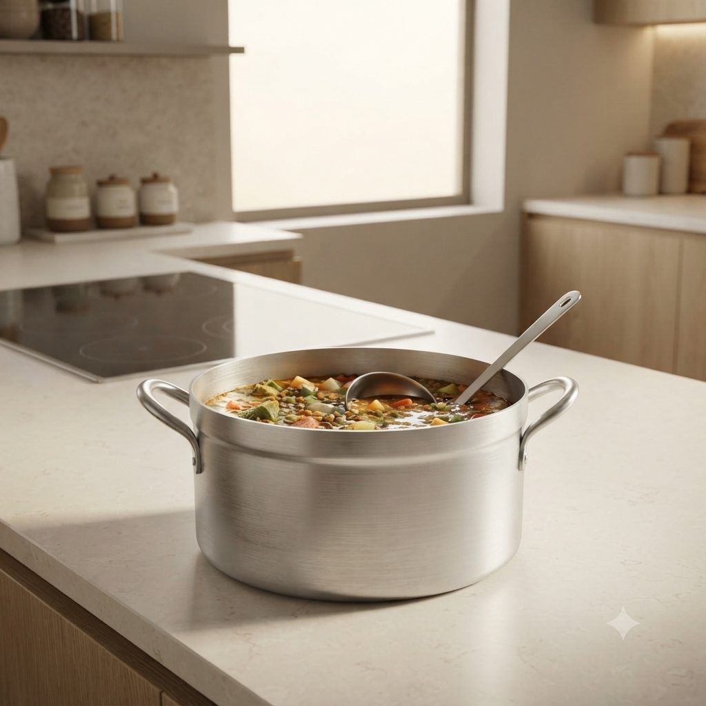 Pardini Aluminum Deep Casserole Stock Pot