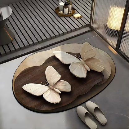 Simple Pattern Irregular Bathroom Floor Mat
