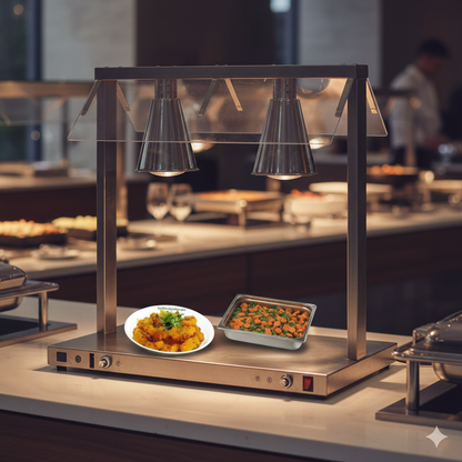 Signature Duel Lamps Warming Solution with Wearing Stainless Steel Base 