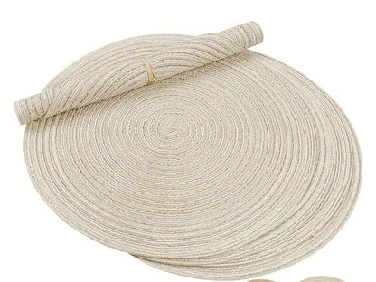 6pcs round woven placemats