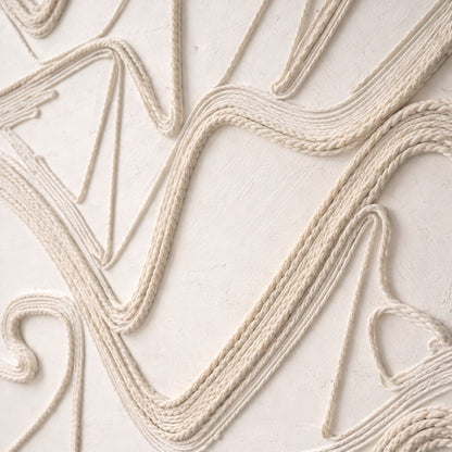 Sculptural Textured Geometric Canvas Wall Art