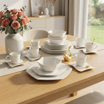 36Pcs Hexagonal Dinner Set