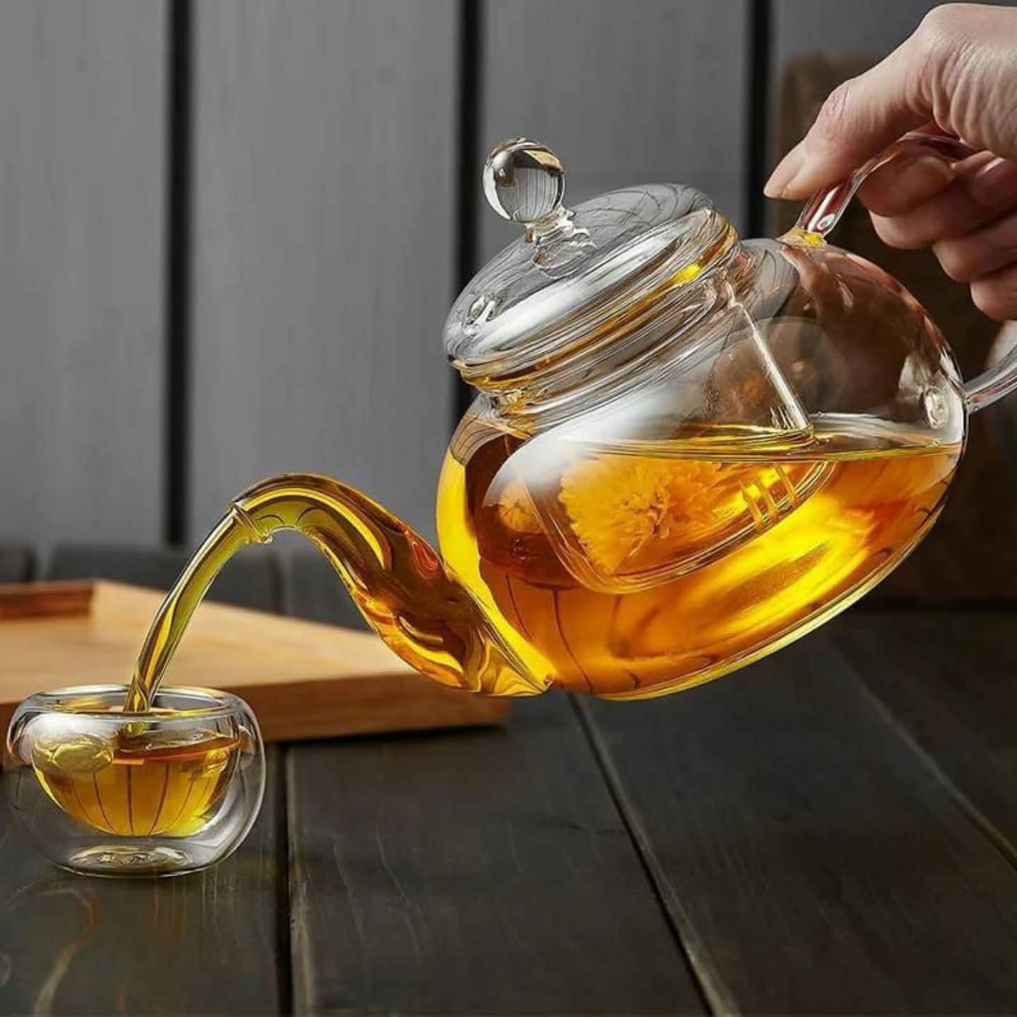 Coffe pot with stainless steel glass infuser