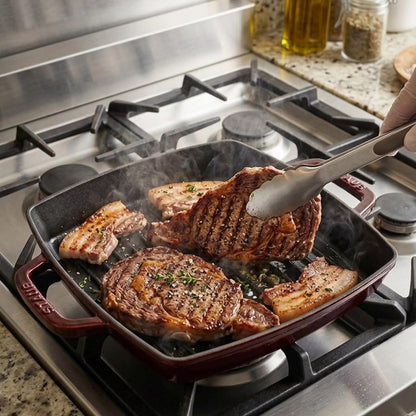 23Cm Cast Iron Square Grill Pan
