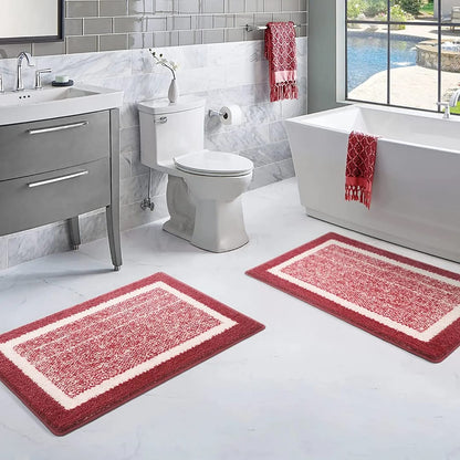 Flocking bathroom mats
