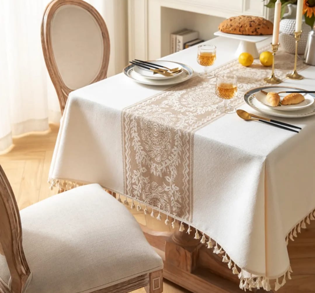 Linen dining table