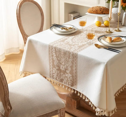 Linen dining table