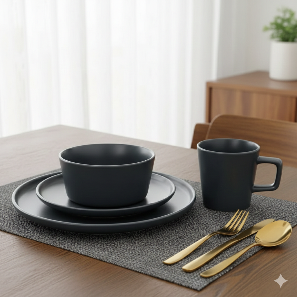 24 Pcs Matte Dinner Set