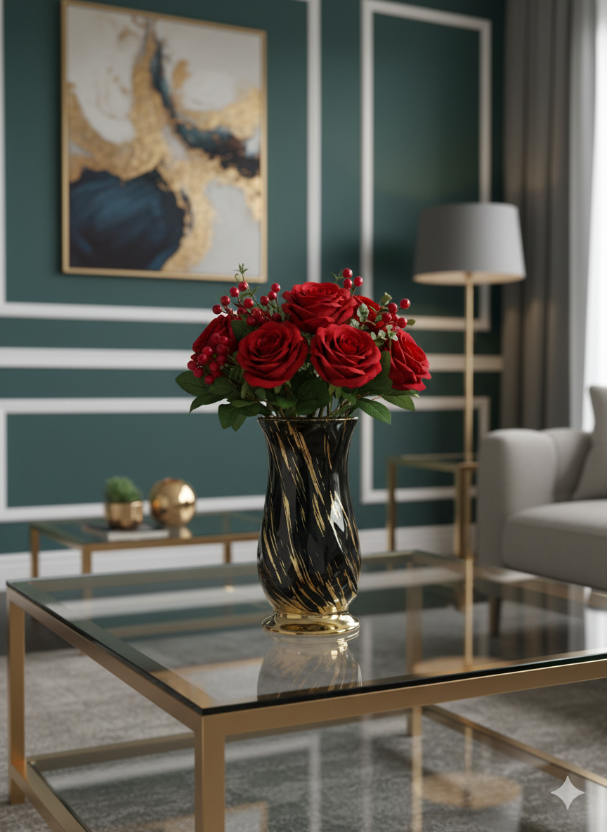 Marble creative flower vase