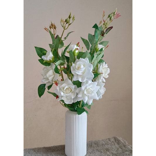 Artificial roses with vase